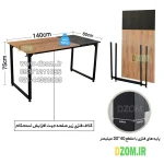 میز کامپیوتر دیزم مدل مونتاژی TLD_asm_140×60_Di - Image 3