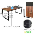 میز مدیریت دیزم مدل مونتاژی TLD_asm_150×60_Di - Image 7