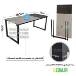 میز مدیریت دیزم مدل مونتاژی TLD_asm_150×70_Di - Image 7