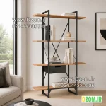 کتابخانه چهار طبقه دیزم مدل مونتاژی LIB_dwr_100×140