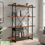 کتابخانه چهار طبقه دیزم مدل مونتاژی LIB_dwr_120×140