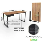 میز اداری دیزم مدل مونتاژی TLD_dwr_140×80 - Image 6