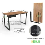 میز تحریر دیزم مدل مونتاژی WD_dwr_120×60 - Image 6