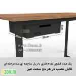 میز اداری دیزم مدل مونتاژی TLD_dwr_140×80 - Image 7