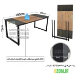 میز جلسه دیزم مدل مونتاژی TLD_asm_180×90_Tri - Image 10