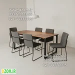 میز ناهارخوری شش نفره دیزم مدل مونتاژی LNC_asm_160×90 (بدون صندلی)