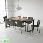 میز ناهارخوری هشت نفره دیزم مدل مونتاژی LNC_asm_180×90_Tri (بدون صندلی)