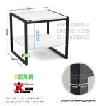 میز عسلی دیزم مدل SI_Q100_50_W - Image 2